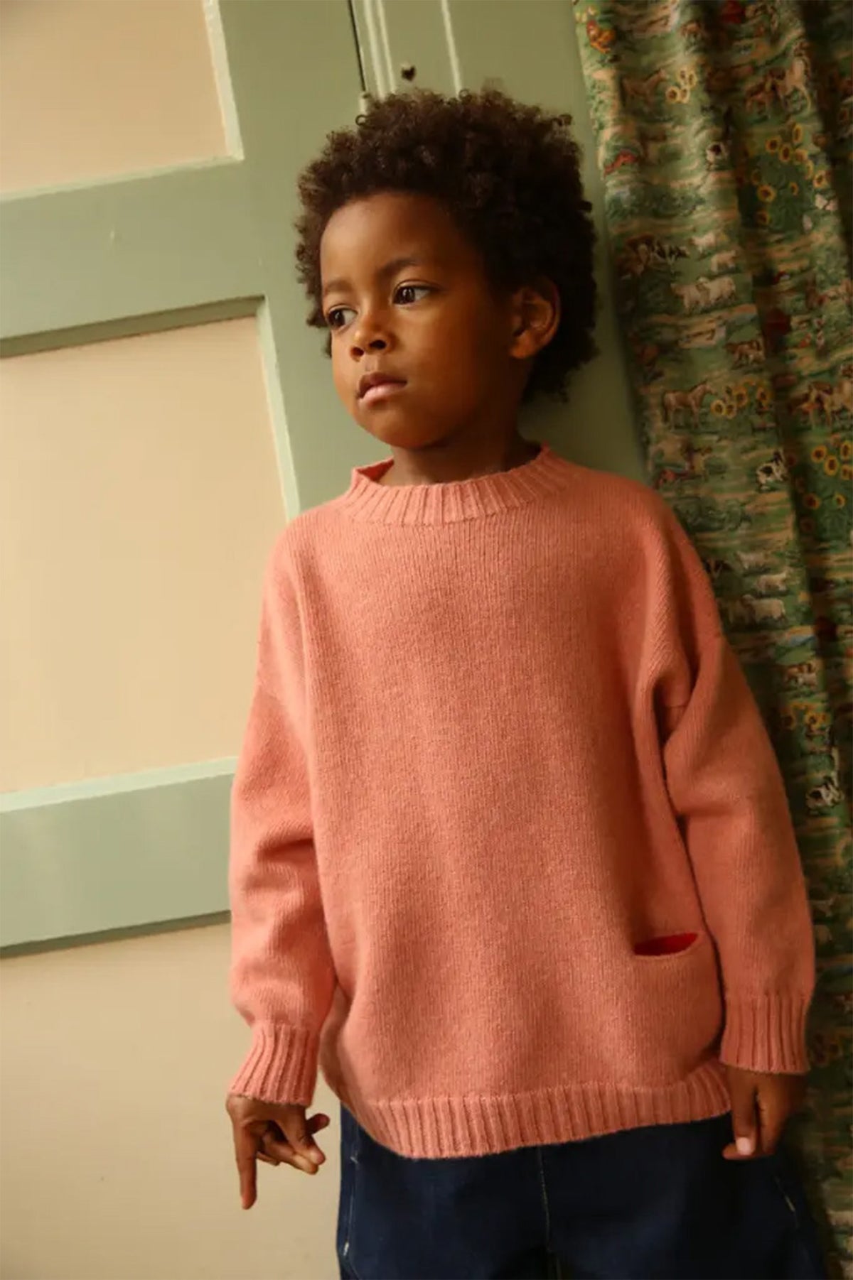 Pull enfant en laine mérinos Kasper STRAWBERRY MILKSHAKE