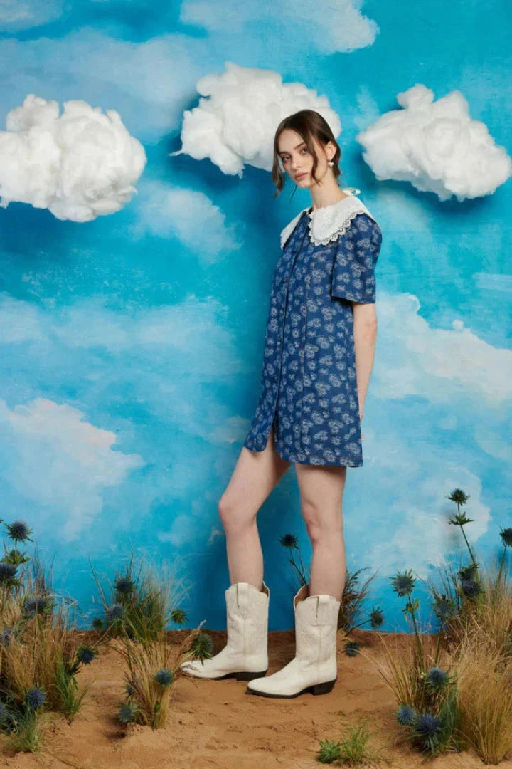 OUTLET Sukienka Mini Wildflower Denim S bébé concept BÉBÉ Concept 