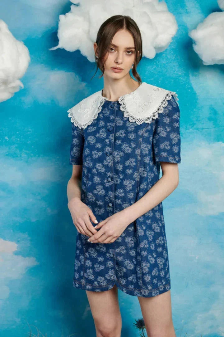 OUTLET Sukienka Mini Wildflower Denim S bébé concept BÉBÉ Concept 