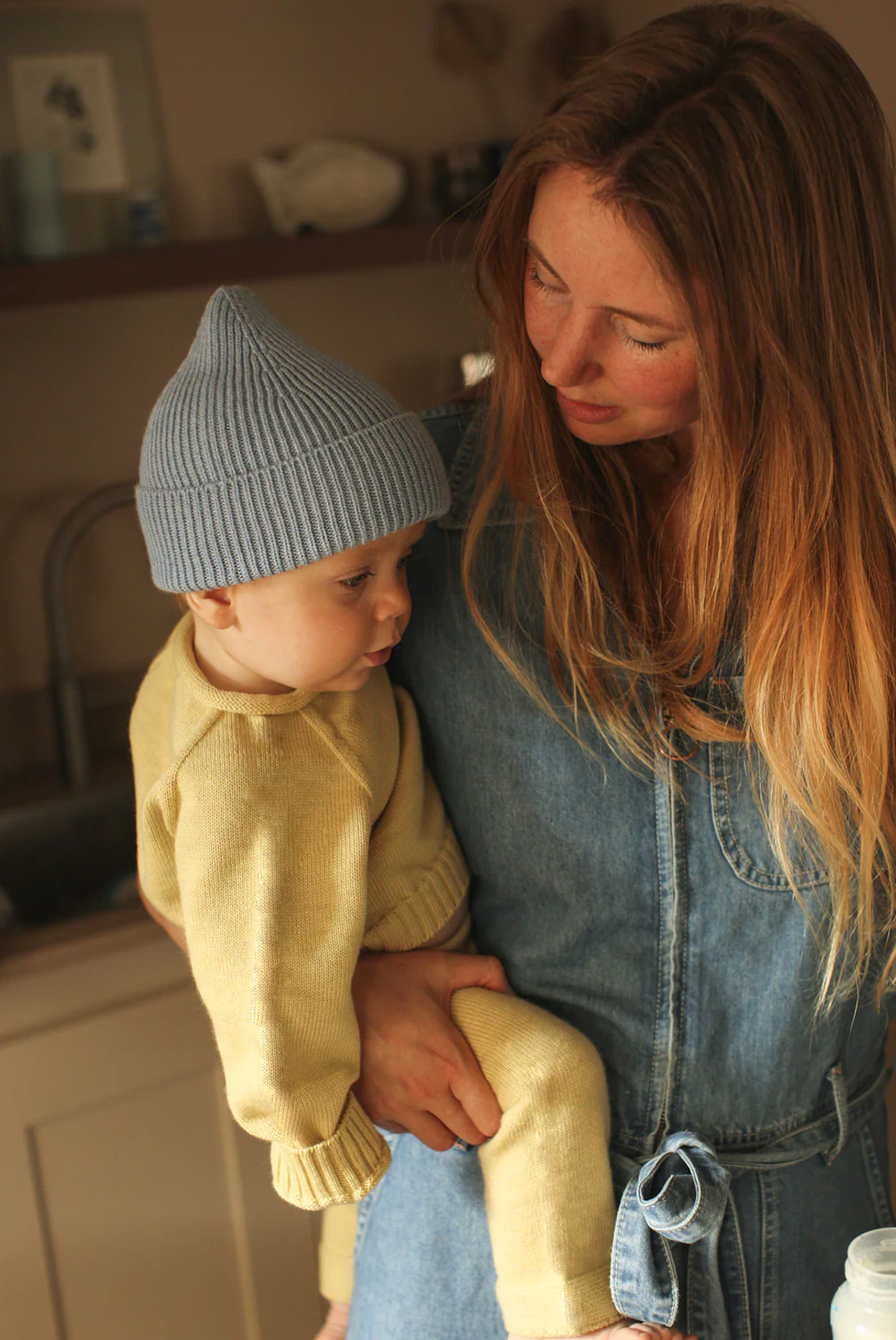 Sweterek niemowlęcy z wełny merino Georgette LIGHT YELLOW