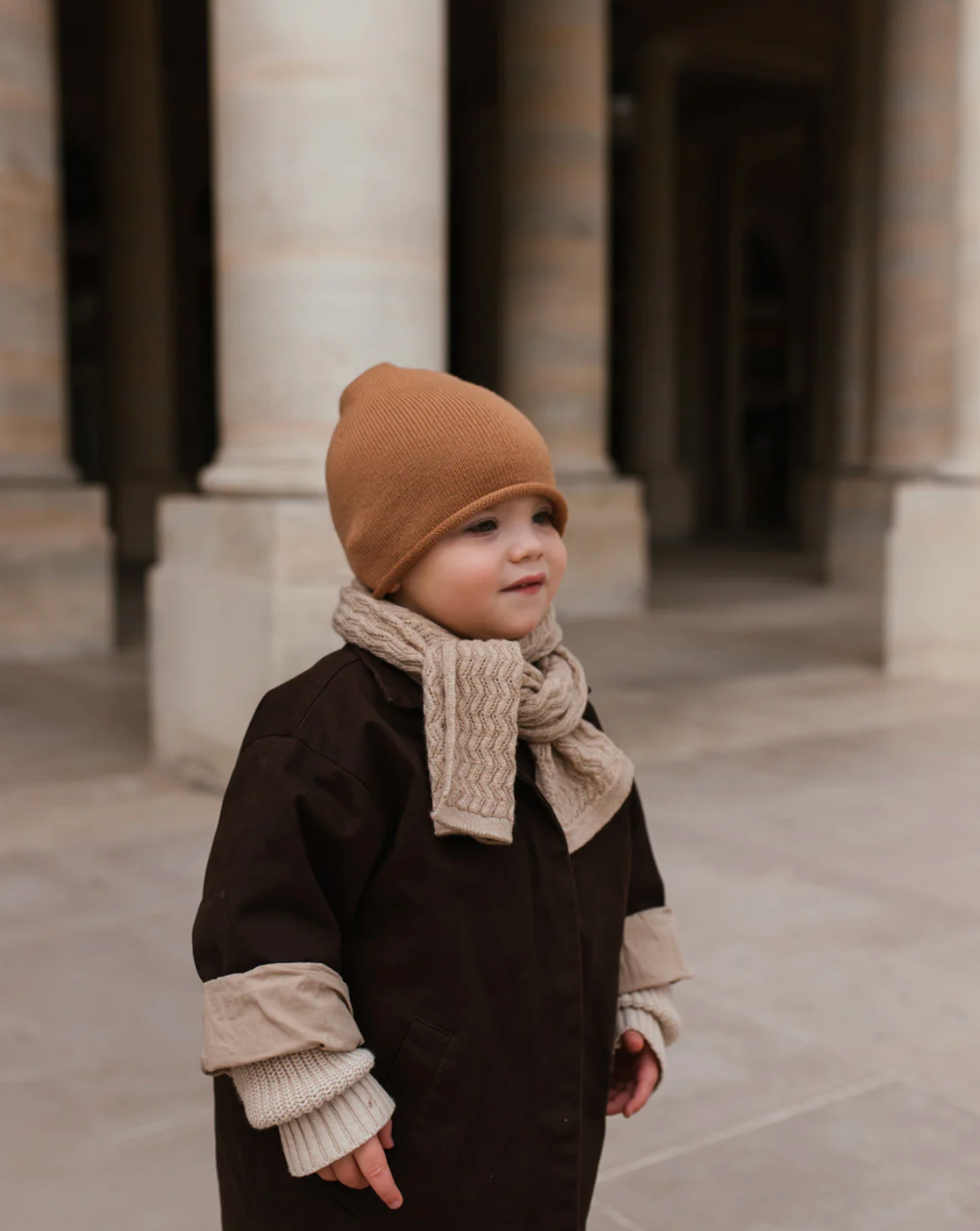Cappello Efa Beanie sottile in lana merino per tutto l'anno TERRACOTTA