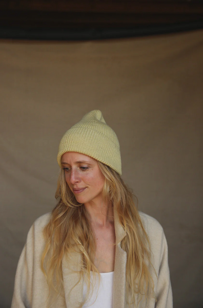 Berretto in lana merino Fonzie Adulto LIGHT YELLOW
