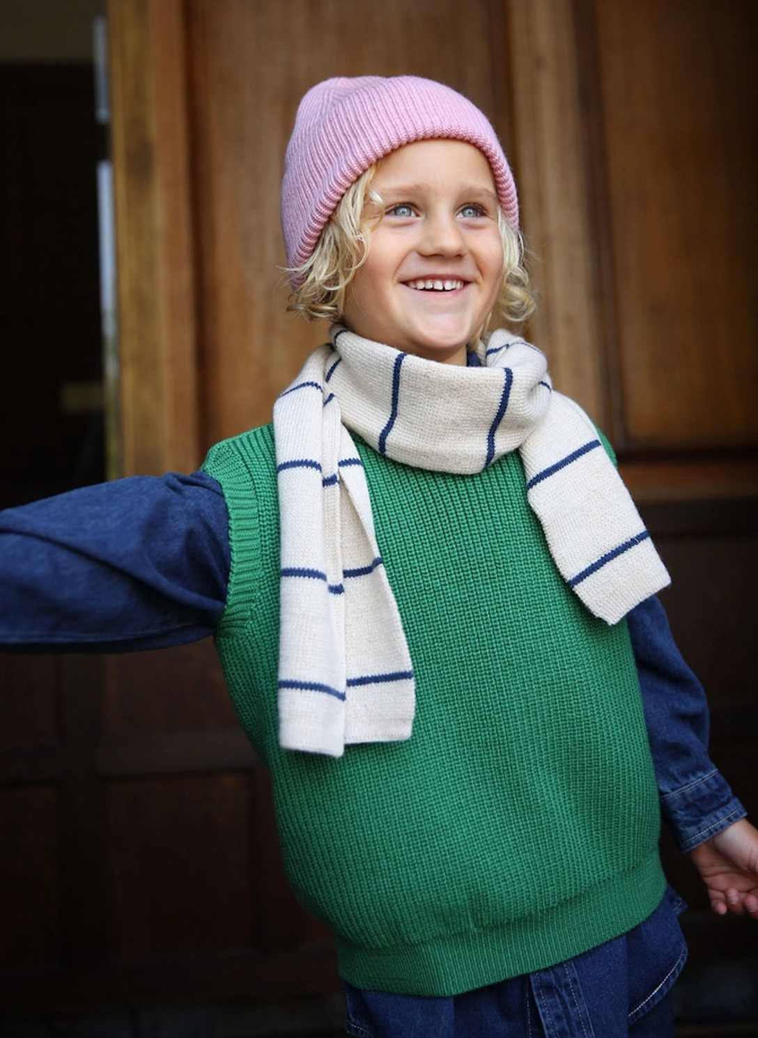 Kamizelka z wełny merino Harvey Kids