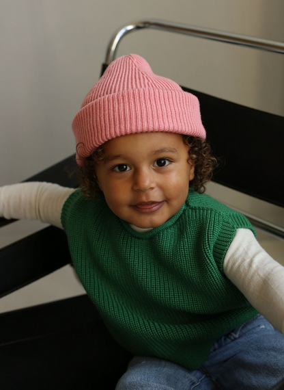 Kamizelka z wełny merino Harvey Kids GRASS