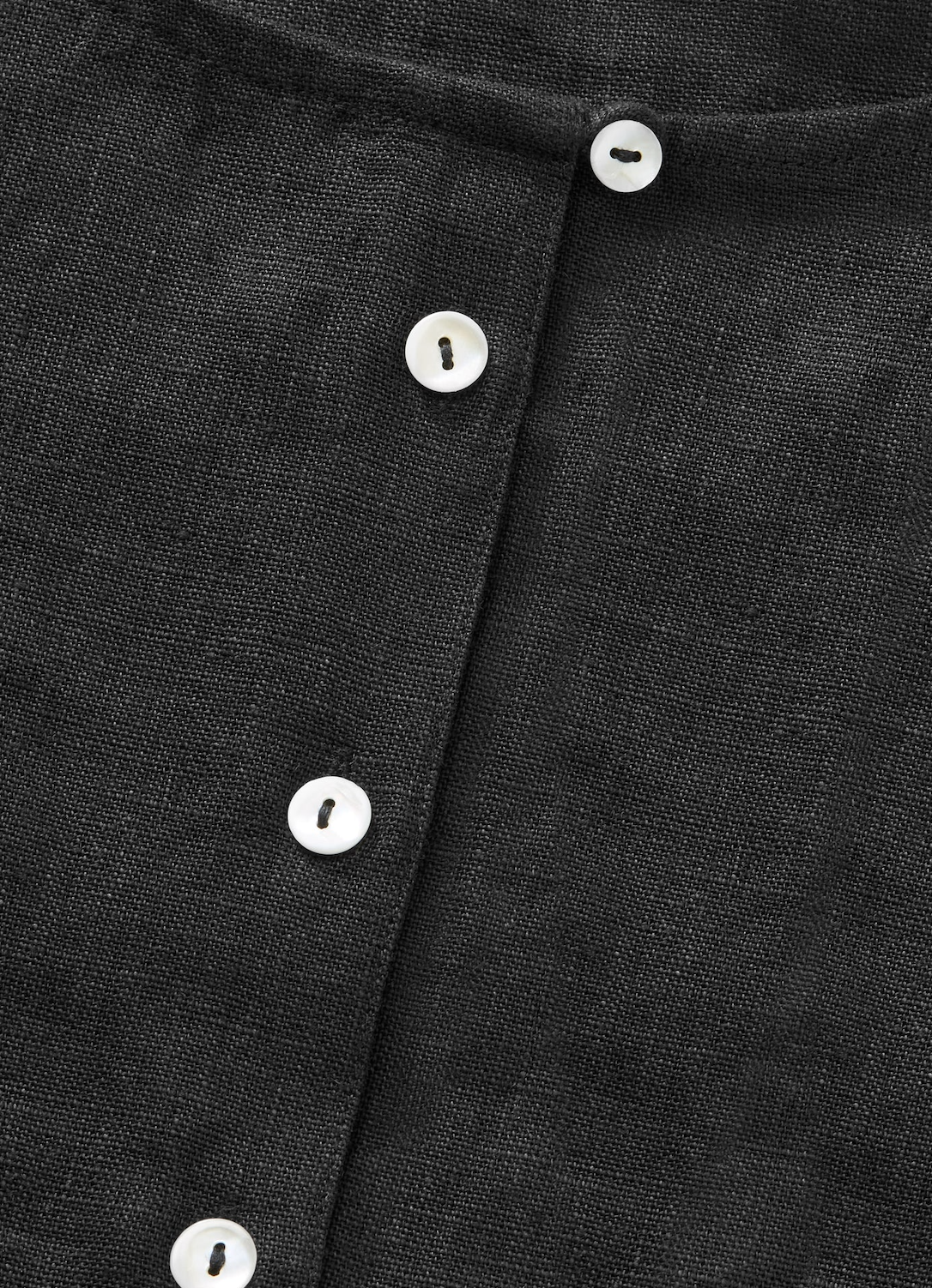 Vetiver Linen Top BLACK