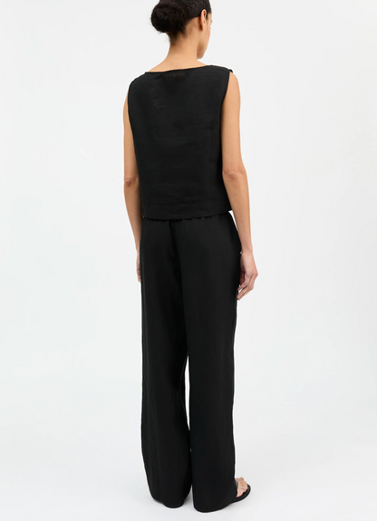 Vetiver Linen Pants BLACK