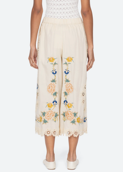 Adonna Embroidery Pants CREAM
