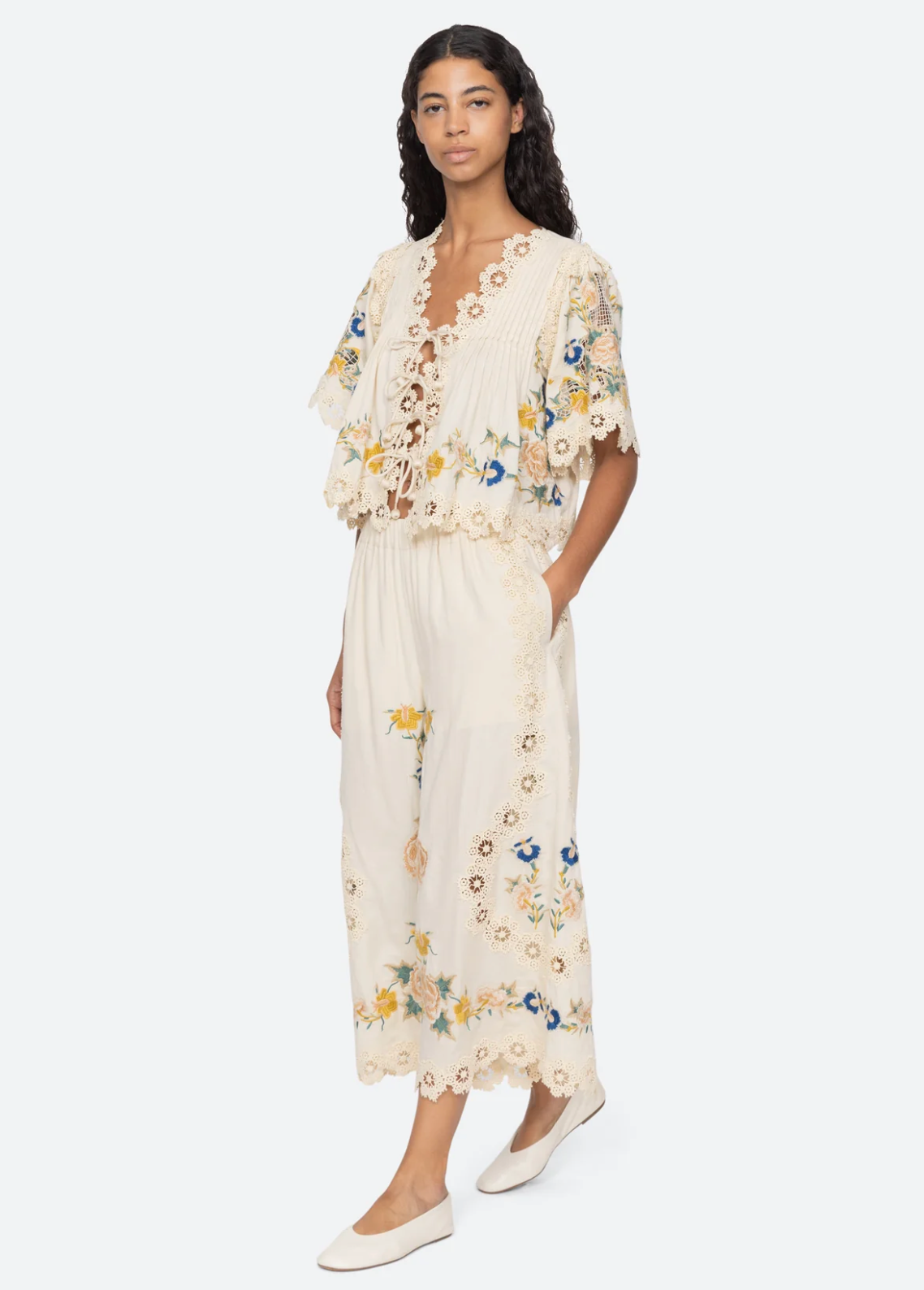 Adonna Embroidery Top CREAM