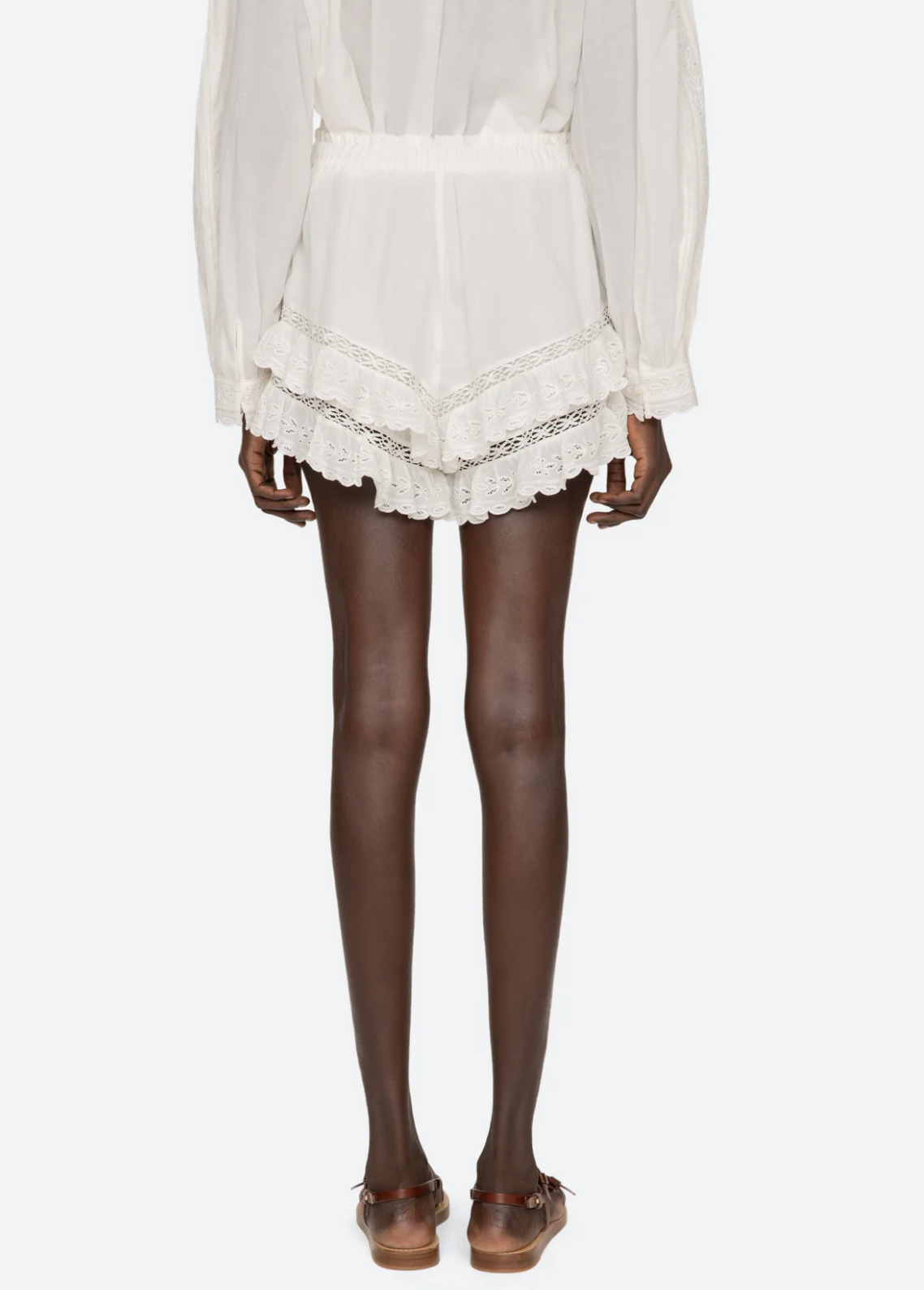 Eliza Solid Shorts WHITE