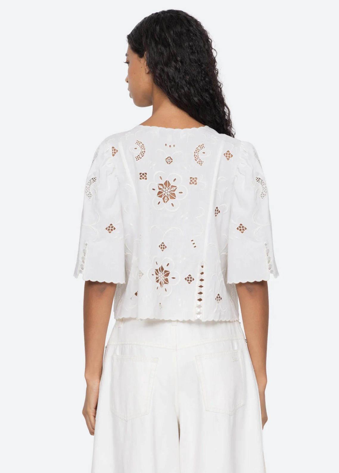 Gardener Embroidery Top WHITE