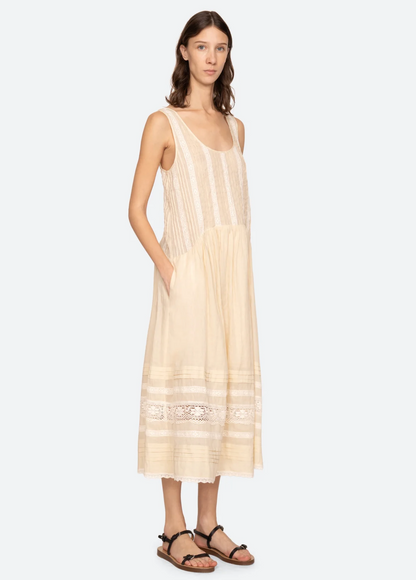 Pippa Solid Midi Dress CREAM