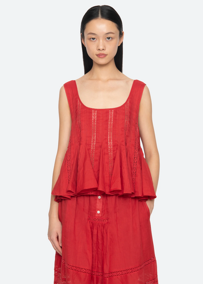 Pippa Solid Top RED