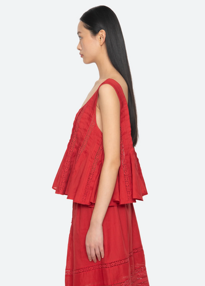 Pippa Solid Top RED