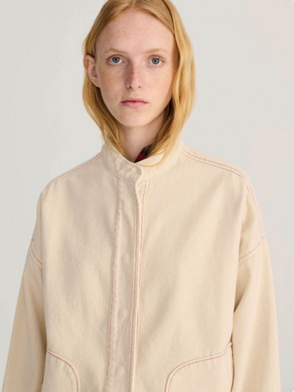 Vibrant Flower ecru twill jacket