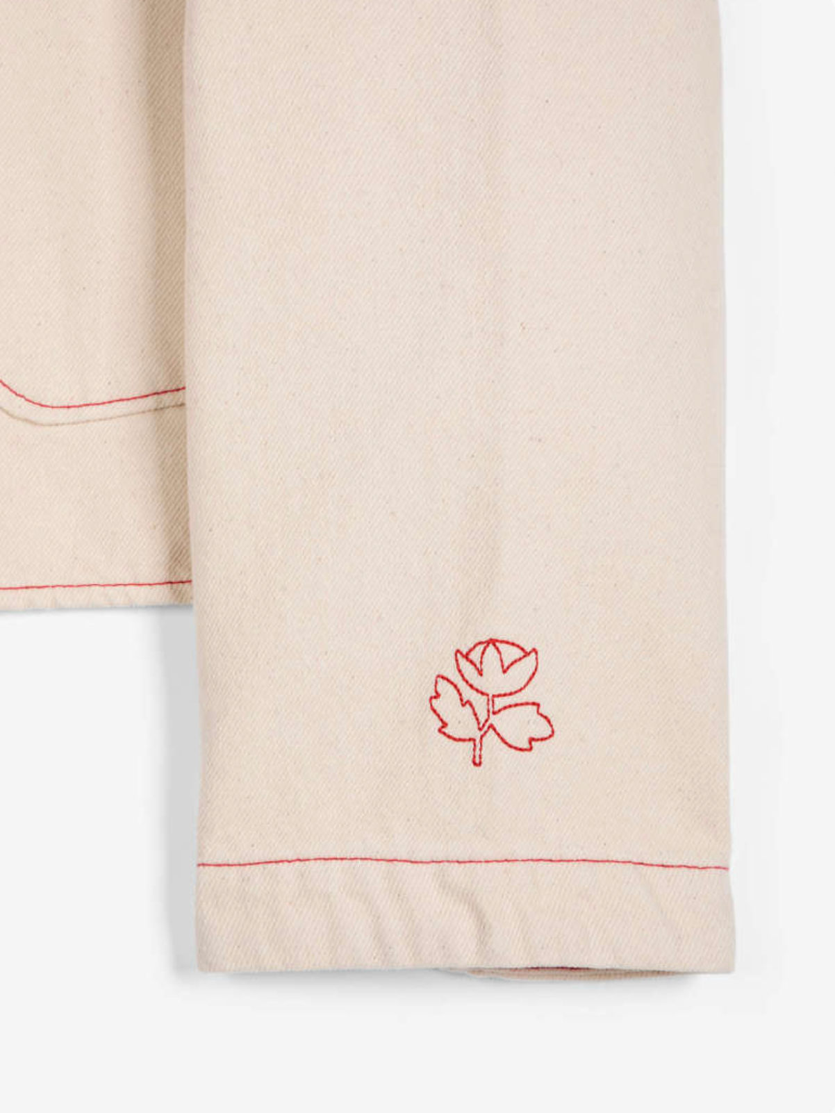 Vibrant Flower ecru twill jacket