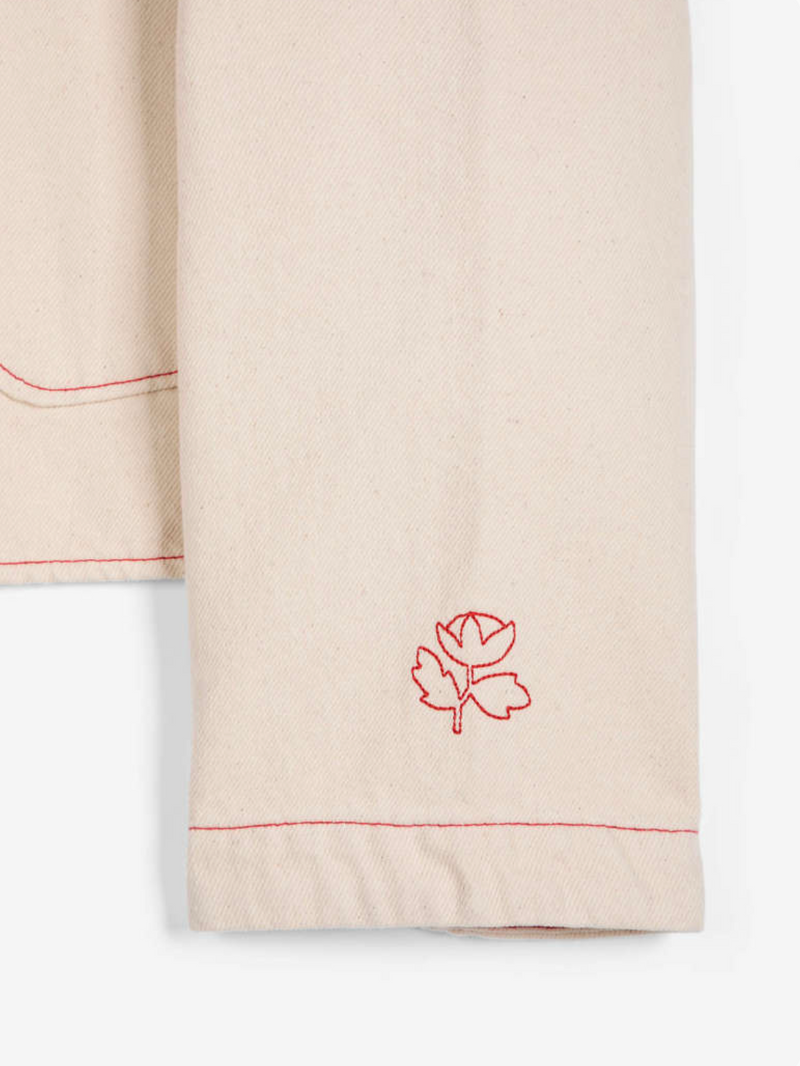 Vibrant Flower ecru twill jacket