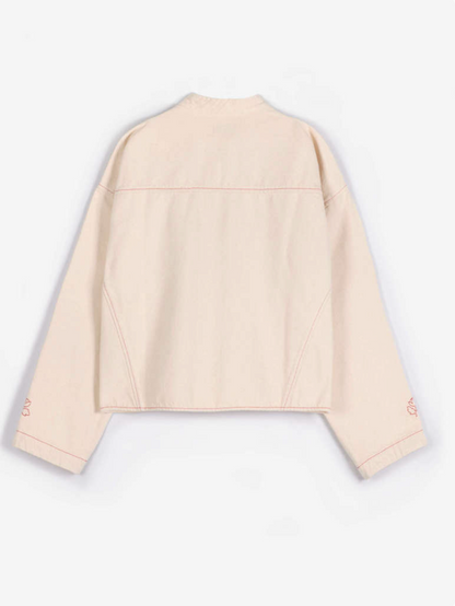 Vibrant Flower ecru twill jacket