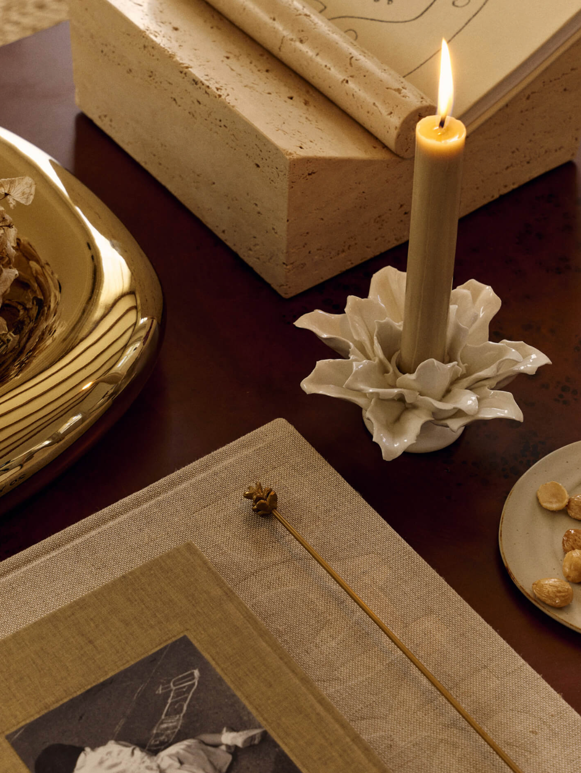 Świecznik Holly Leaf Candle Holder