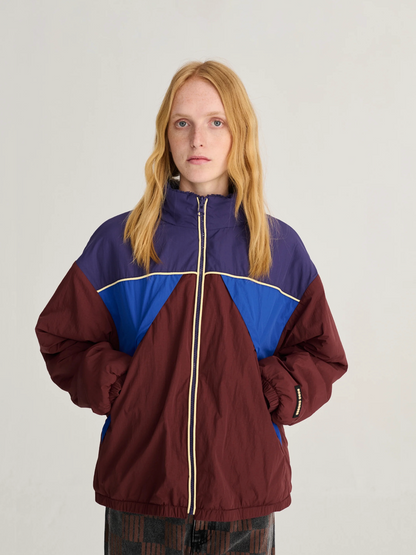 Color Block Nylon Sherpa Puffer