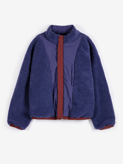 Color Block Nylon Sherpa Puffer