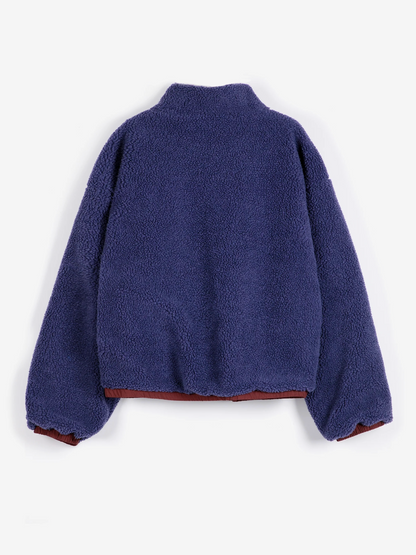 Color Block Nylon Sherpa Puffer