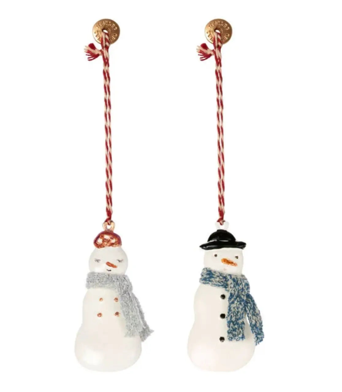 OUTLET Metalowa ozdoba choinkowa Snowman