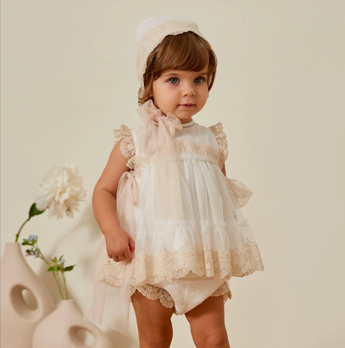 Niemowlęca sukienka z bloomersami | rozm. 6m Martin Aranda BEBE Concept 