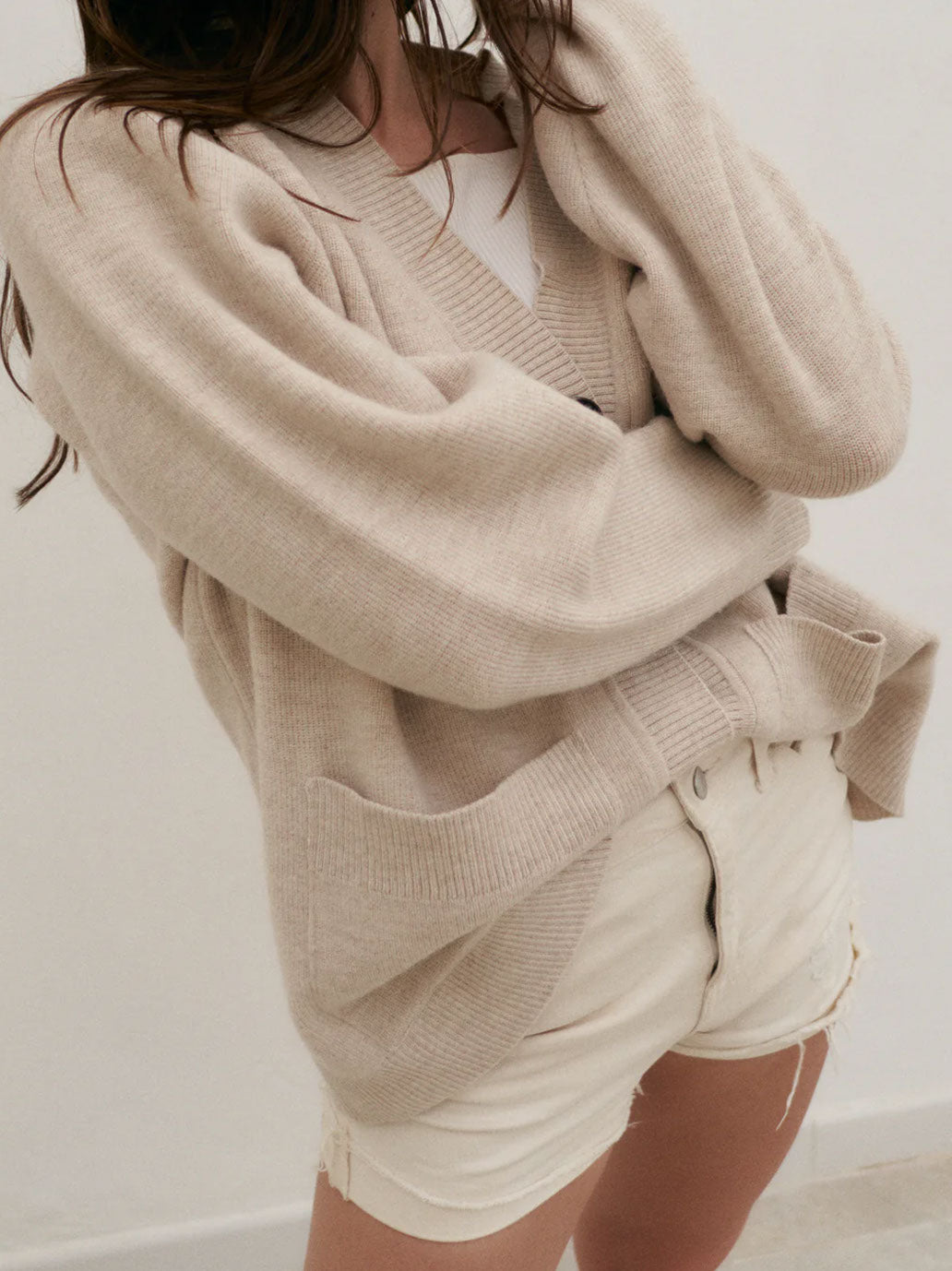 Damski kardigan oversize z wełny merino Mille Family BÉBÉ Concept 