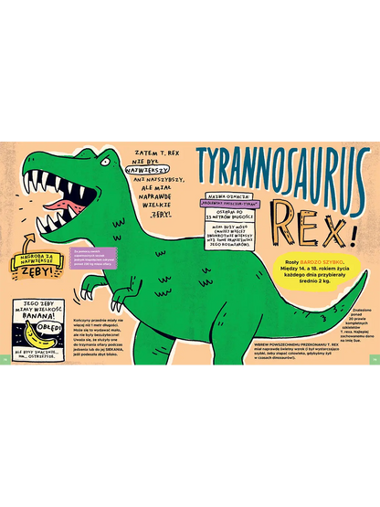 Totalnie wszystko o dinozaurach i innych prehistorycznych bestiach Wydawnictwo Kropka BÉBÉ Concept