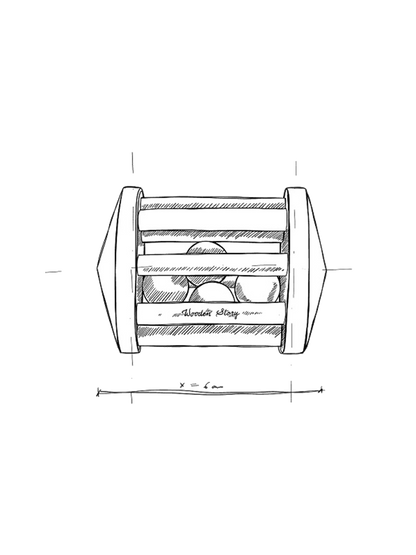 Drewniana grzechotka vintage Turtle Dove Wooden Story BÉBÉ Concept