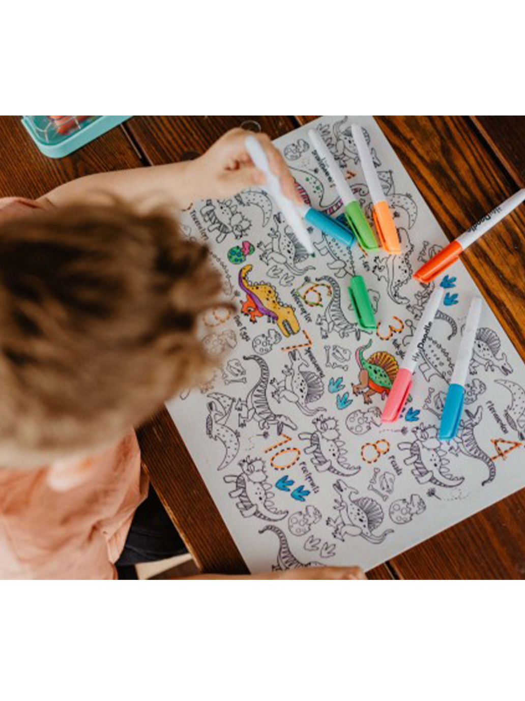 Duża mata silikonowa do wielokrotnego kolorowania HeyDoodle BÉBÉ Concept 