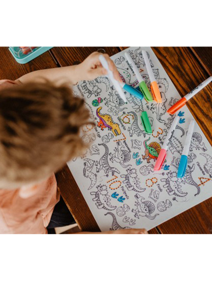 Duża mata silikonowa do wielokrotnego kolorowania HeyDoodle BÉBÉ Concept 