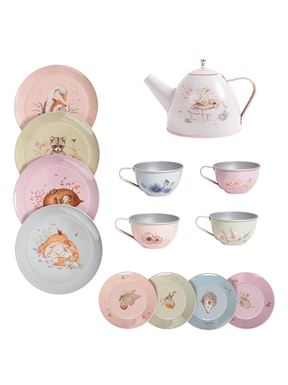 Metalowy zestaw do herbaty w kuferku Moulin Roty BÉBÉ Concept 