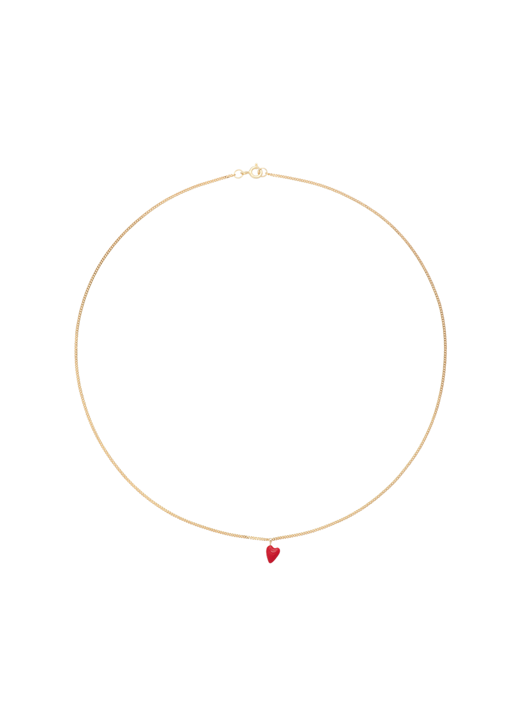 Naszyjnik Heart Beat GOLDPLATED / RED