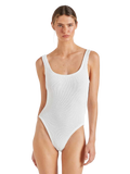 Jednoczęściowy kostium kąpielowy Square Neck WHITE
