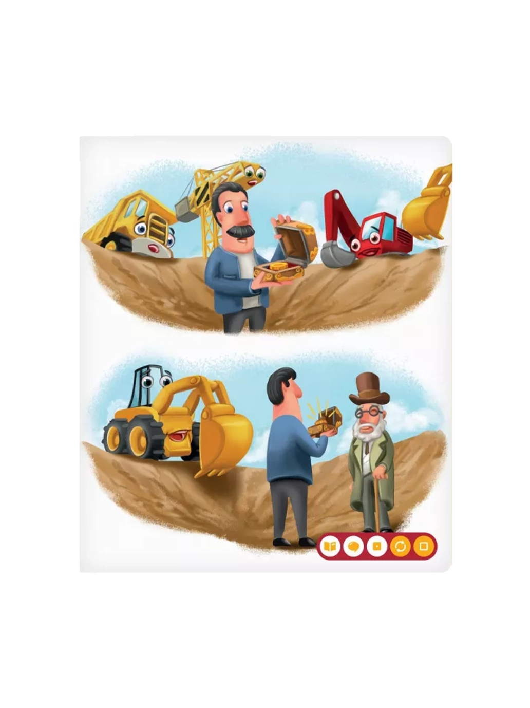 Henio koparka. Książka interaktywna Albi BÉBÉ Concept 