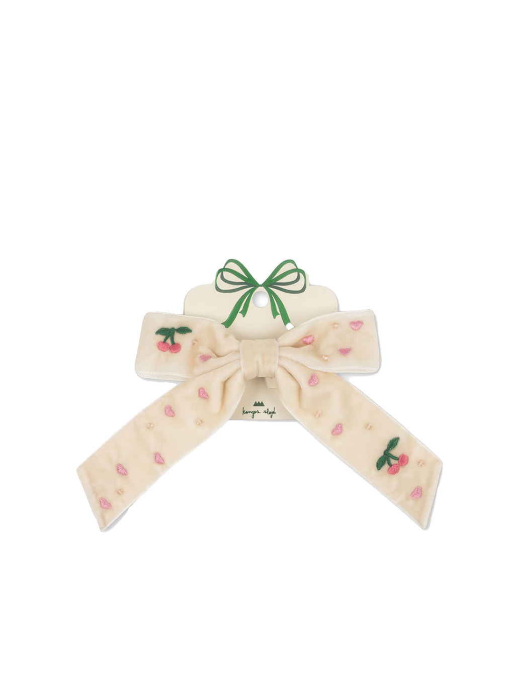 Spinka do włosów Velvet bow hair clip Konges Slojd BÉBÉ Concept 