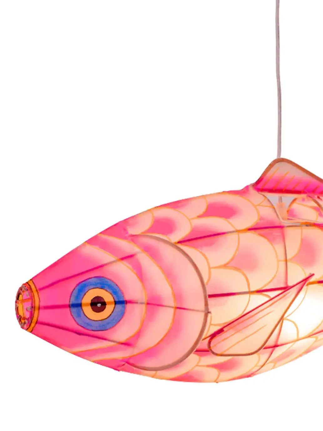 Ręcznie malowany lampion z jedwabiu Small Carp Petit Pan BÉBÉ Concept 