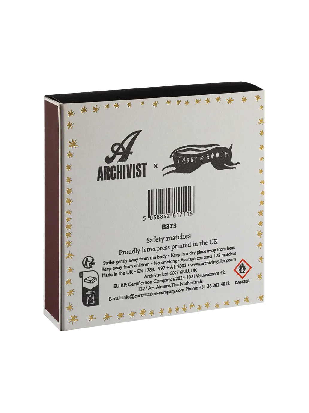 Luksusowe zapałki w ozdobnym pudełku Archivist Gallery BEBE Concept 