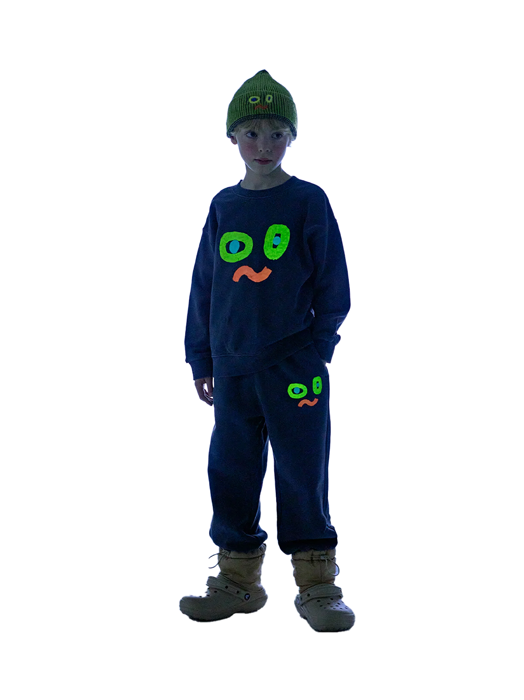 Bluza Catchy Face Pigment Sweatshirt (Glow in the dark) Jelly Mallow BÉBÉ Concept 