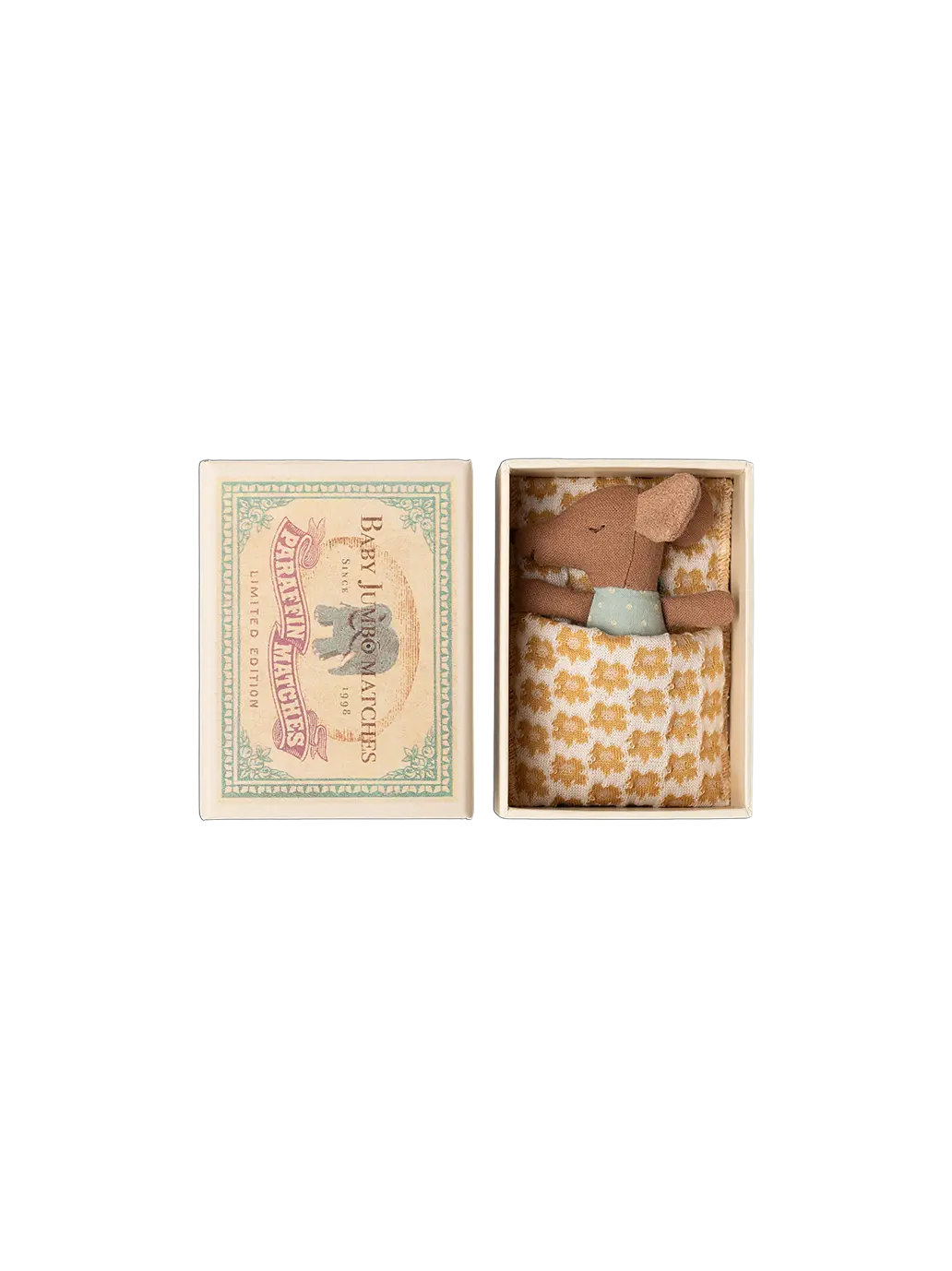 Myszka dzidziuś w pudełku po zapałkach Maileg BEBE Concept 