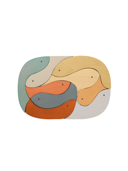 Drewniane puzzle Shoal Ferm Living BÉBÉ Concept 