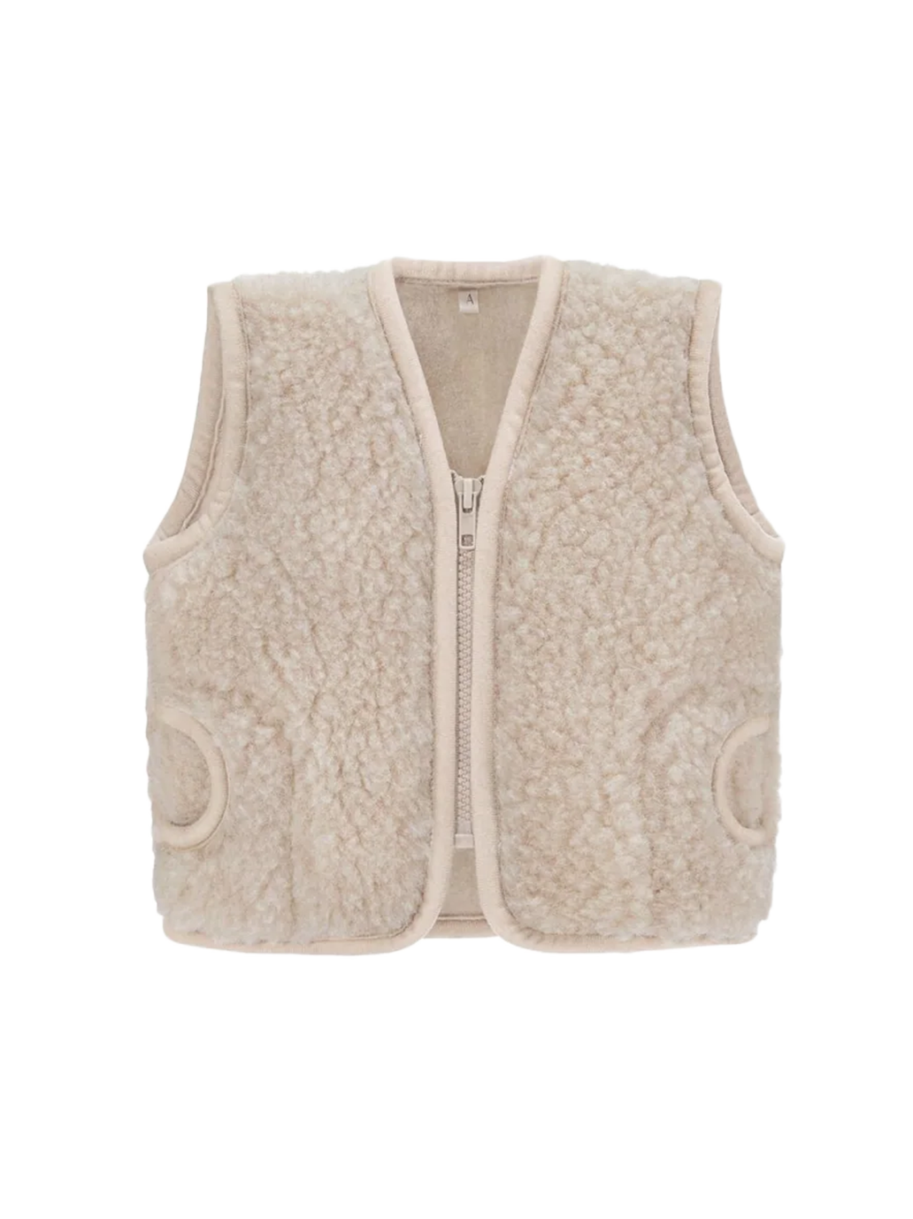 Wełniana kamizelka z podszewką BEIGE