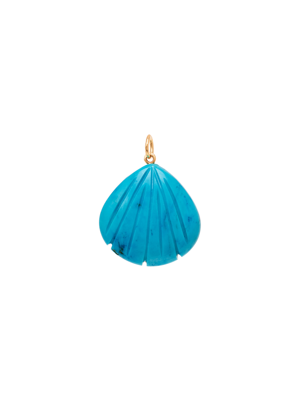 Zawieszka Treated Turquoise Shell Charm SILVER GOLD PLATED