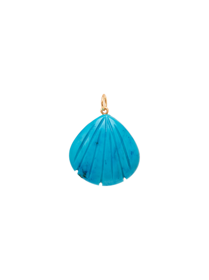 Zawieszka Treated Turquoise Shell Charm SILVER GOLD PLATED