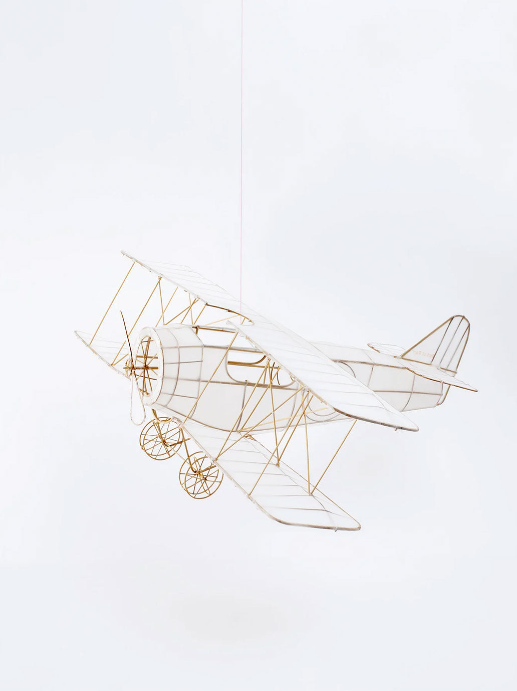 Ręcznie malowany lampion z jedwabiu Samolot Petit Pan BÉBÉ Concept 