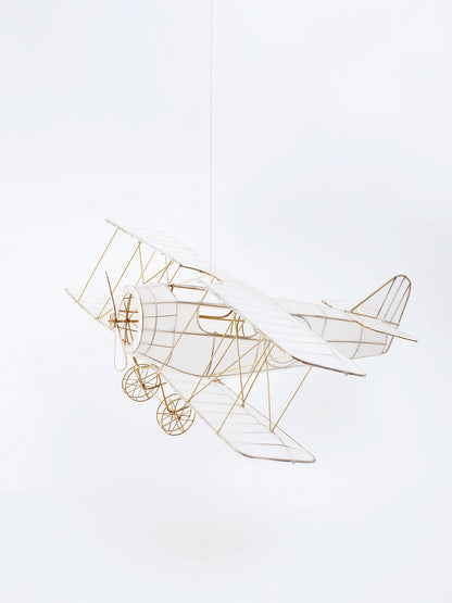 Ręcznie malowany lampion z jedwabiu Samolot Petit Pan BÉBÉ Concept 