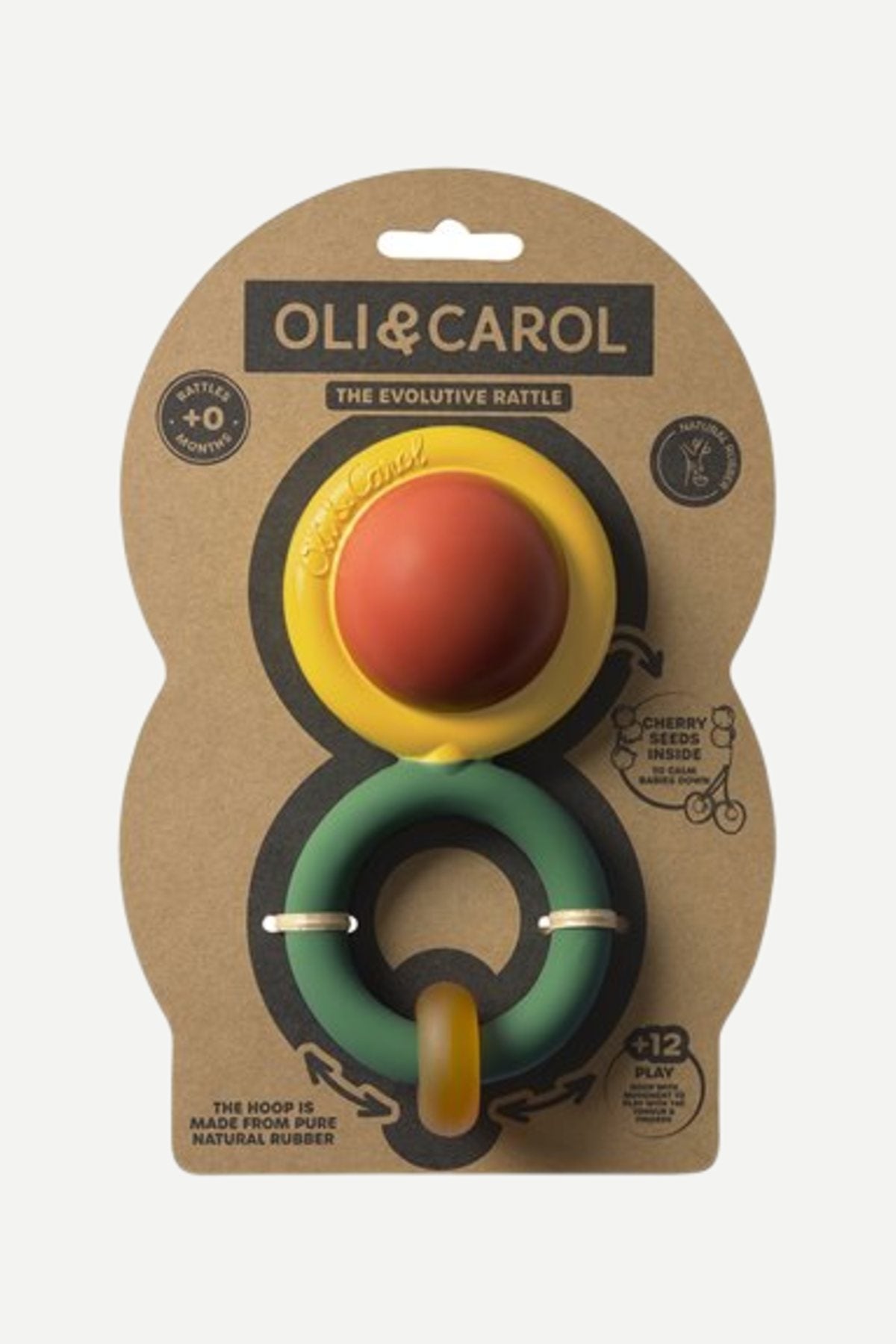 Grzechotka sensoryczna z kauczuku Evolutive Capsule RATTLE
