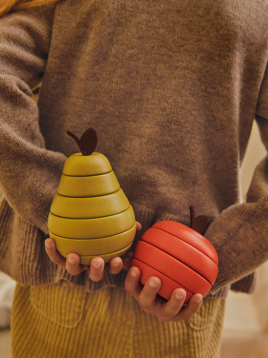 Zestaw zabawek Stacking Apple and Pear Ferm Living BÉBÉ Concept 