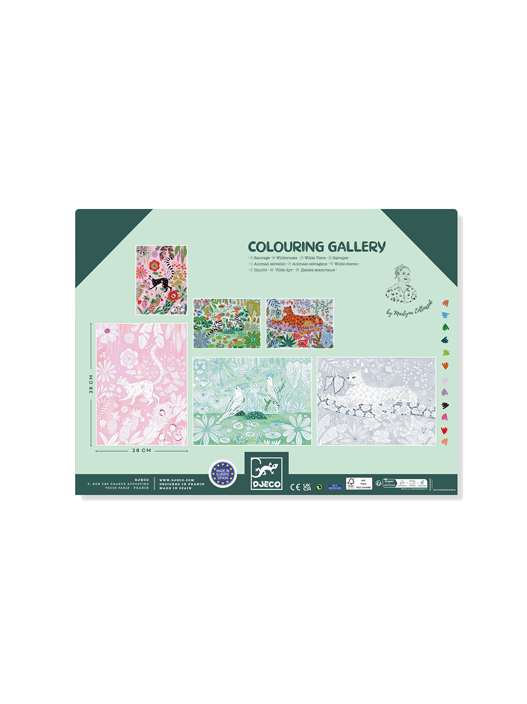 Obrazy do kolorowania w teczce Djeco BÉBÉ Concept